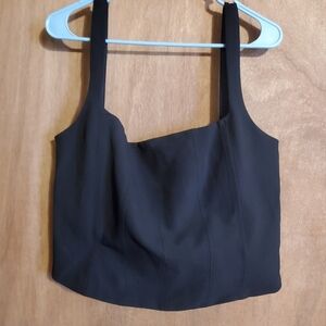 ZARA BLACK BUSTIER SLEEVELESS CROPPED TOP. NWOT. XXL.
